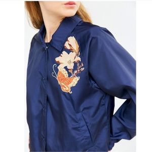 Silence + Noise Celia Floral Coach Windbreaker Jacket